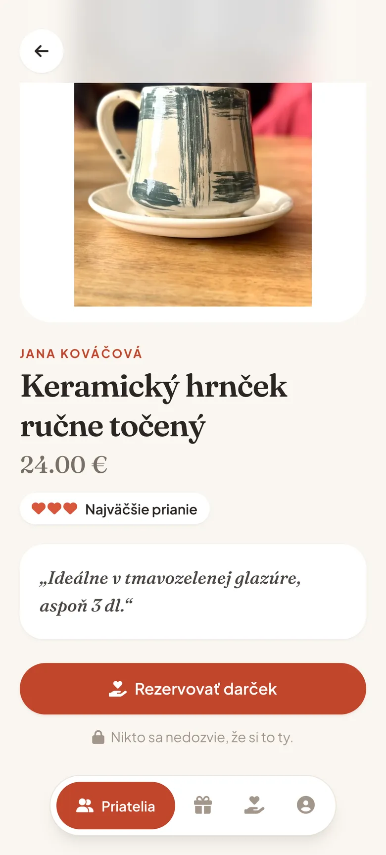 darcheck: detail priania s rezerváciou