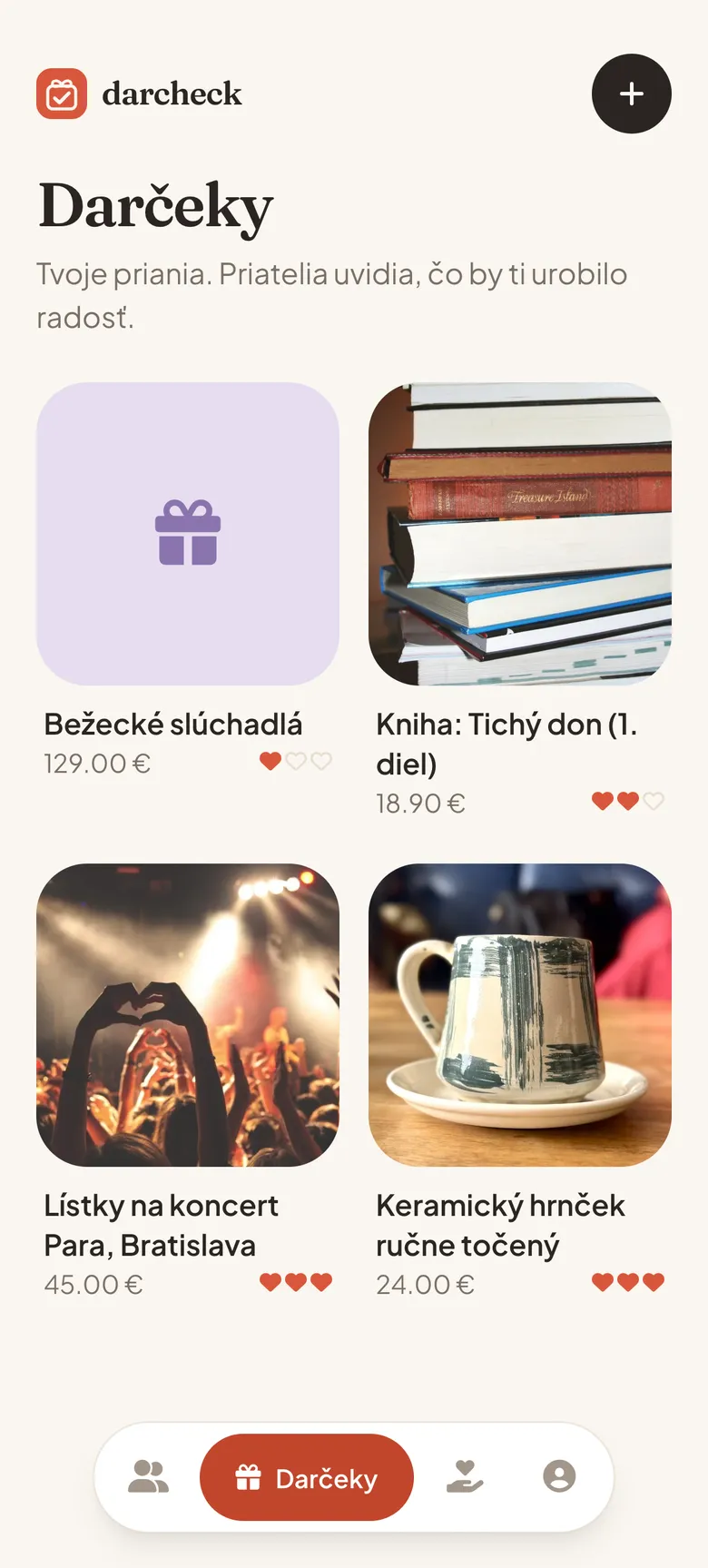 darcheck: moje priania