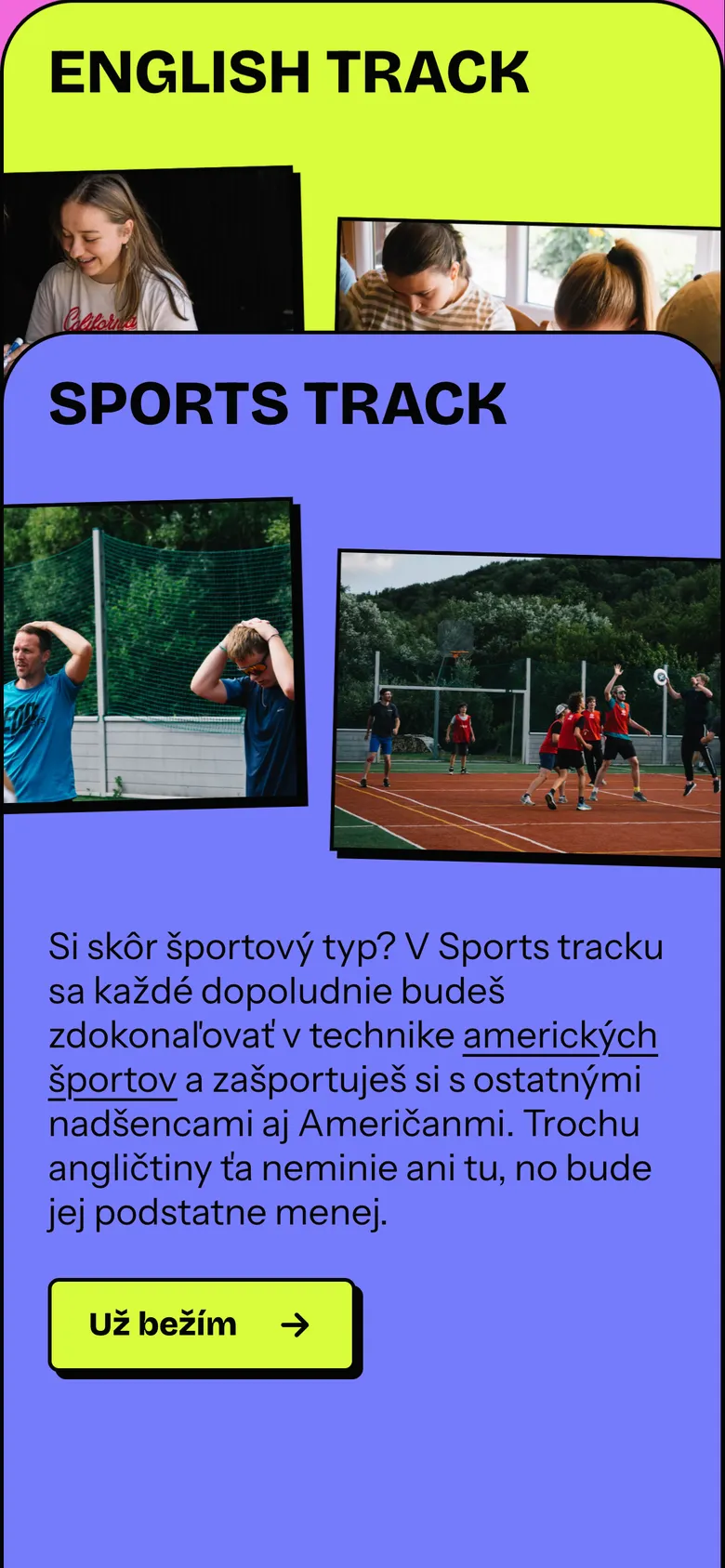 KECY Žilina: English a Sports track